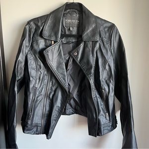 F21+ faux leather jacket